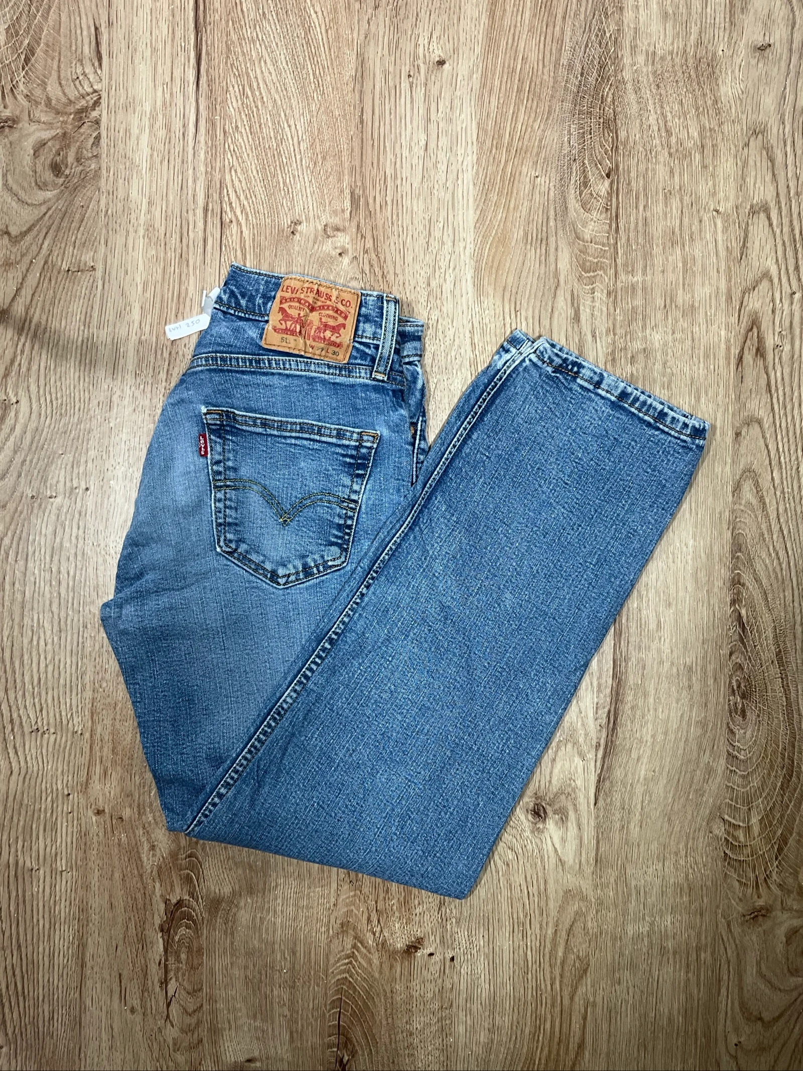 Jean Levi's 513 Slim Straight W29 L30 Denim Vintage 99% Coton Bleu lvh 250 